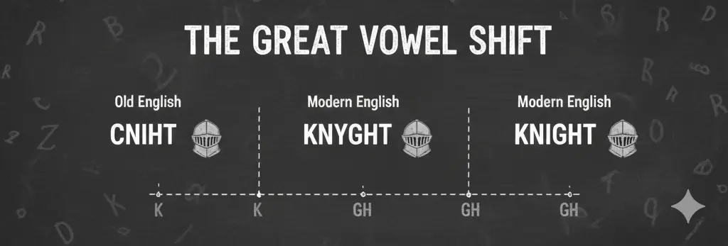 Great Vowel Shift Illustration